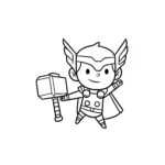 coloriage Thor et dessin a imprimer