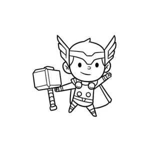 coloriage Thor et dessin a imprimer