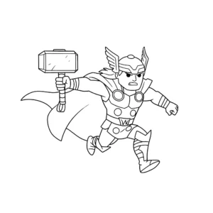 coloriage Thor et dessins