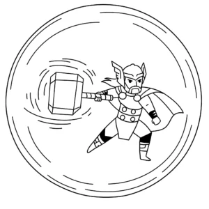 coloriage Thor gratuit