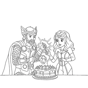 coloriage Thor pour enfants a imprimer