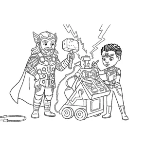 coloriage Thor et dessin a imprimer