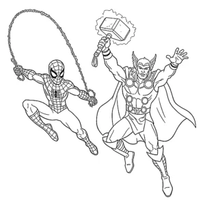 coloriage Thor et decoupage a imprimer gratuit