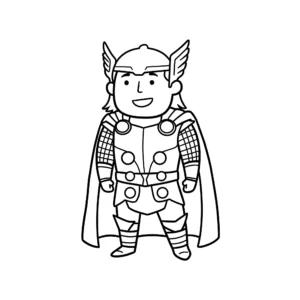 coloriage Thor à imprimer a4