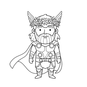 coloriage Thor a telecharger