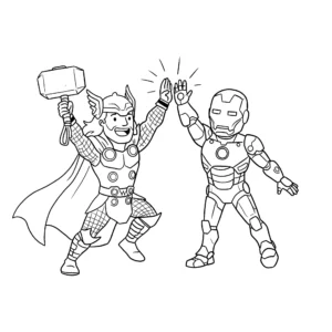 coloriage Thor pour enfant de 2 ans