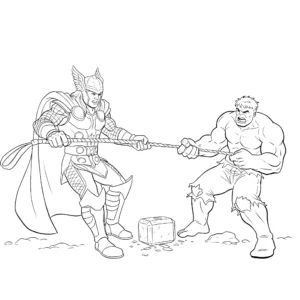 coloriage Thor gratuit