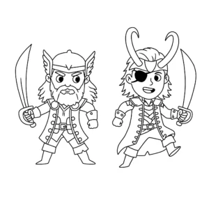 coloriage Thor à imprimer gratuitement pdf