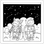 coloriage Thor et découpage à imprimer