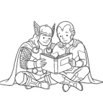 image pour coloriage Thor enfant
