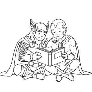 image pour coloriage Thor enfant
