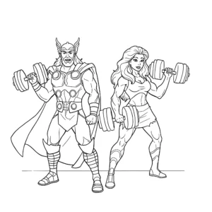 coloriage Thor à imprimer
