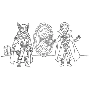 coloriage Thor à imprimer pour enfant de 9 ans