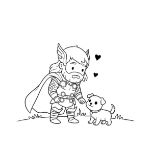 coloriage Thor a dessiner en ligne