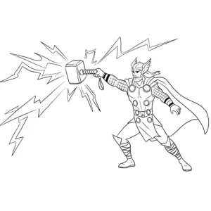 coloriage Thor à imprimer