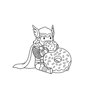 coloriage Thor à imprimer gratuitement pdf