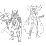 coloriage Thor pour primaire