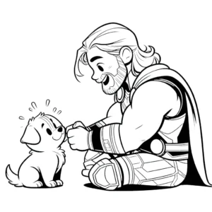 coloriage Thor à imprimer pour enfant de 12 ans