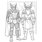 coloriage Thor pour enfant gratuit