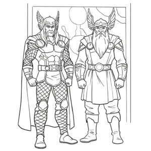 coloriage Thor pour enfant gratuit