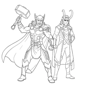 imprimer coloriage Thor gratuit