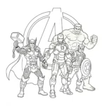 coloriage Thor a dessiner et imprimer