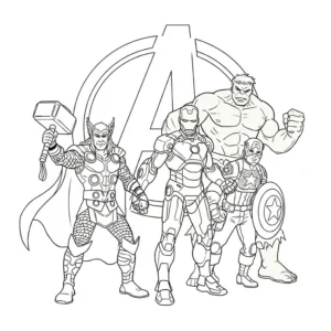 coloriage Thor a dessiner et imprimer