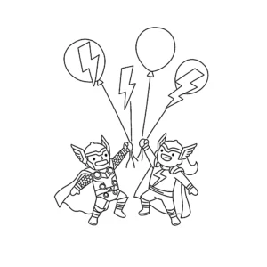 coloriage Thor à imprimer pour enfant de 10 ans