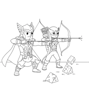 coloriage Thor gratuit
