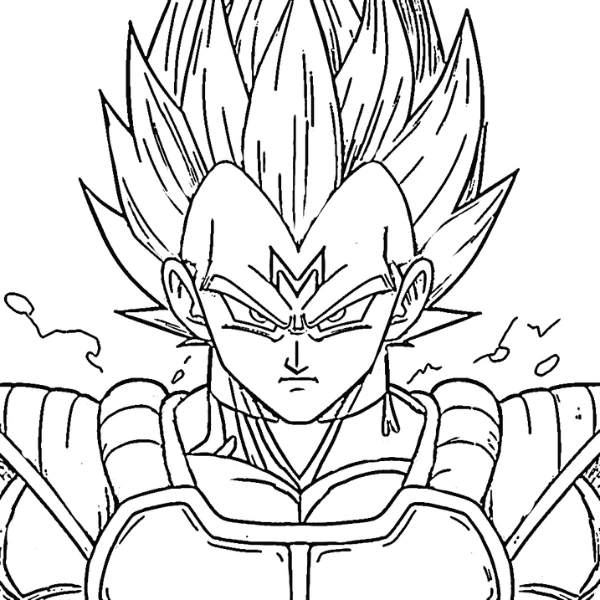 Tranh tô màu Vegeta