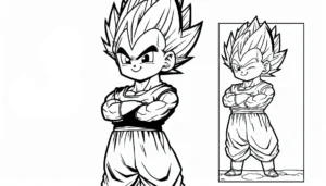 coloriage Vegeta et dessins