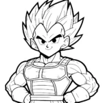 coloriage Vegeta pour enfant gratuit
