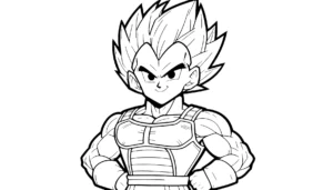 coloriage Vegeta pour enfant gratuit