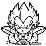 coloriage Vegeta pour enfants a imprimer