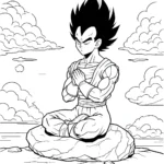 coloriage Vegeta pour enfant