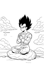 coloriage Vegeta pour enfant