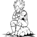 coloriage Vegeta pour enfants à télécharger