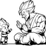 coloriage Vegeta pour bebe a imprimer