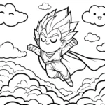 coloriage Vegeta à imprimer pour enfant de 7 ans