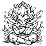 coloriage Vegeta à imprimer gratuitement