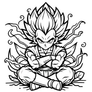 coloriage Vegeta à imprimer gratuitement