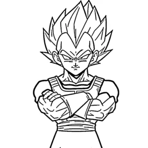 coloriage Vegeta pour bebe a imprimer