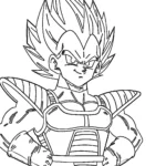 coloriage Vegeta gratuit en ligne