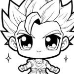 coloriage Vegeta pour enfant a imprimer gratuit