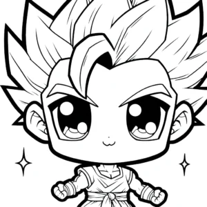 coloriage Vegeta pour enfant a imprimer gratuit