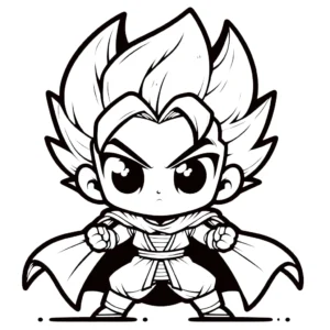 coloriage Vegeta gratuit en ligne