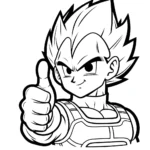 coloriage Vegeta de pour enfants