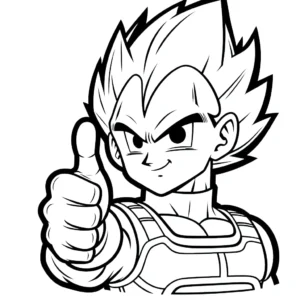 coloriage Vegeta de pour enfants