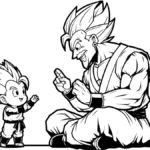 coloriage Vegeta à imprimer pour enfant de 4 ans