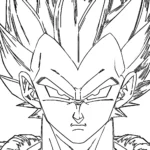 coloriage Vegeta a colorier en ligne gratuitement